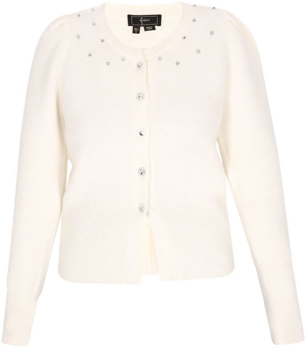 faina Kardigán  šedobiela