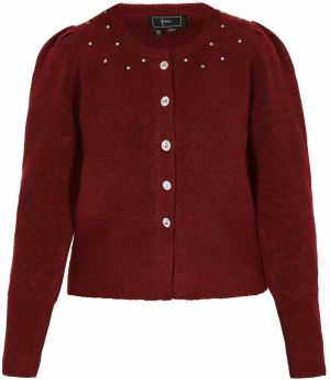 faina Kardigán  tmavočervená