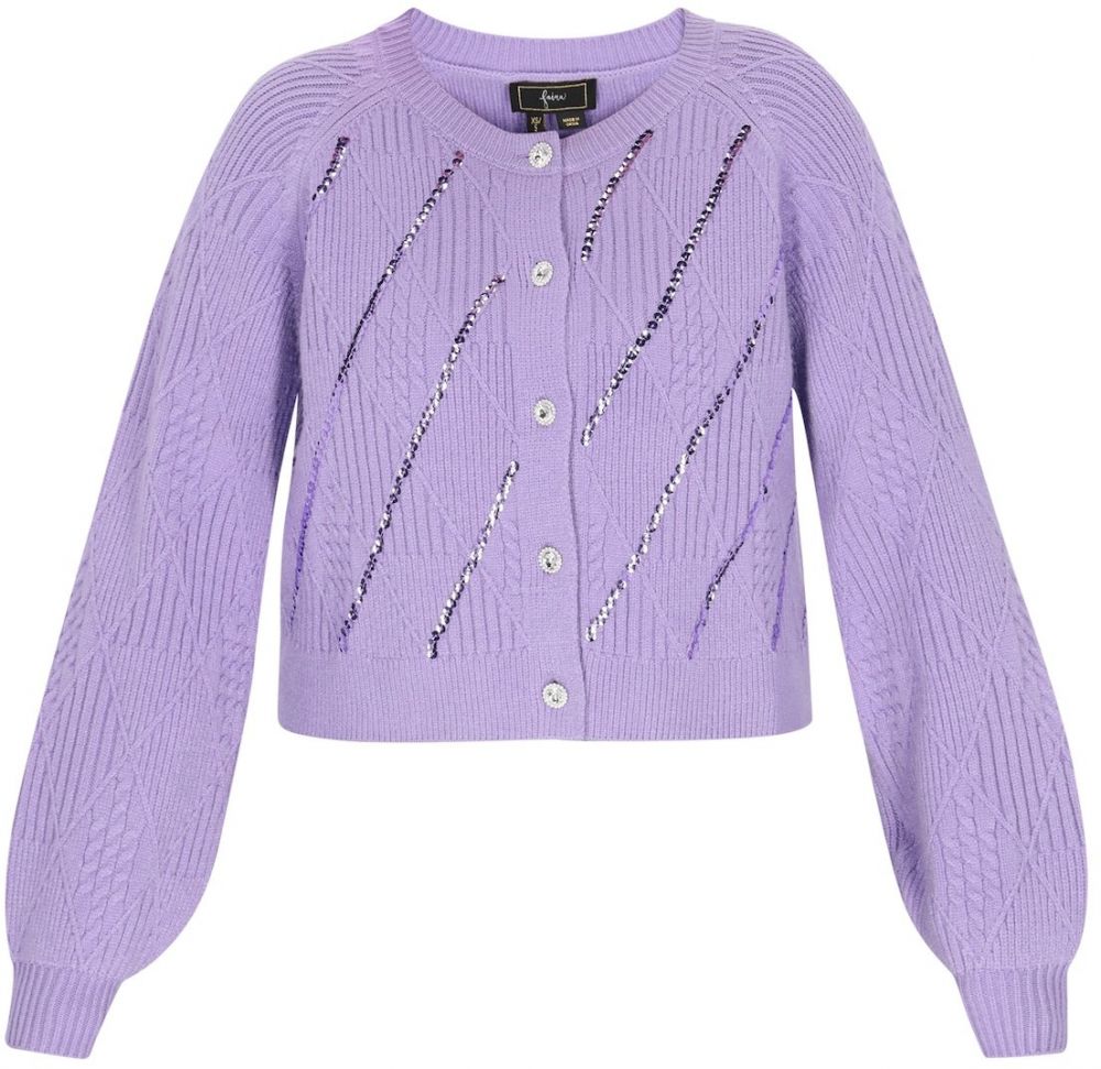 faina Kardigán  fialová / strieborná