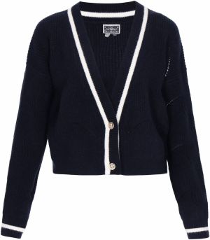 DreiMaster Maritim Kardigán  námornícka modrá / biela