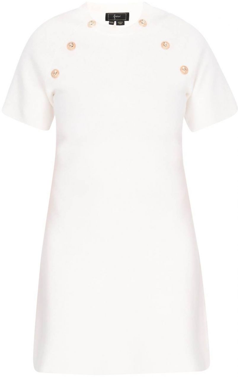 faina Šaty  šedobiela