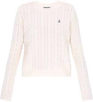 DreiMaster Maritim Sveter  čierna / šedobiela