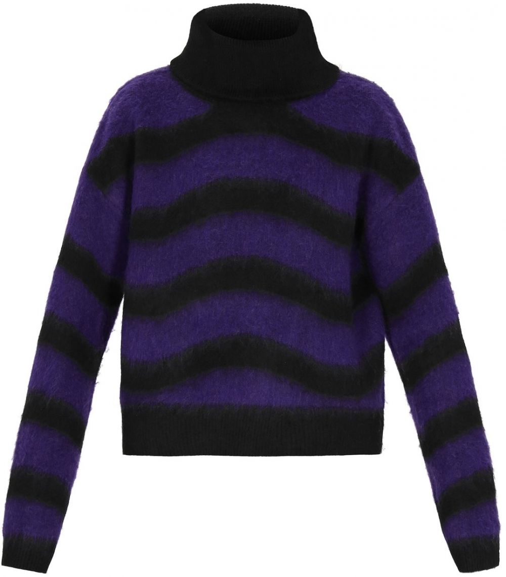 myMo ROCKS Sveter  fialová / čierna
