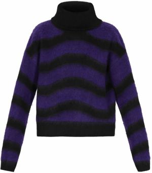 myMo ROCKS Sveter  fialová / čierna