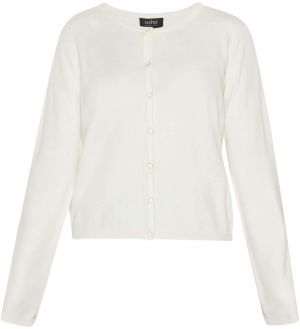 usha BLACK LABEL Kardigán 'Classic'  šedobiela