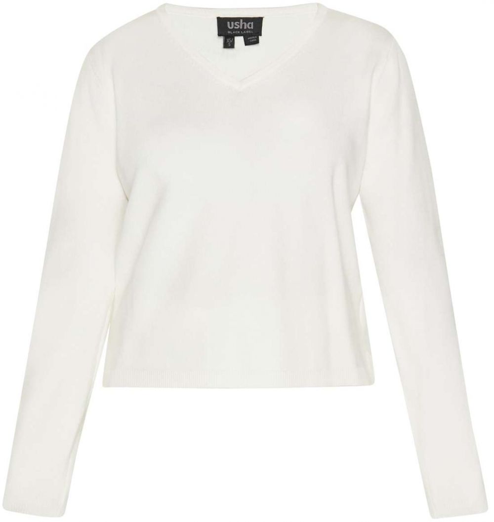 usha BLACK LABEL Sveter 'Classic'  šedobiela
