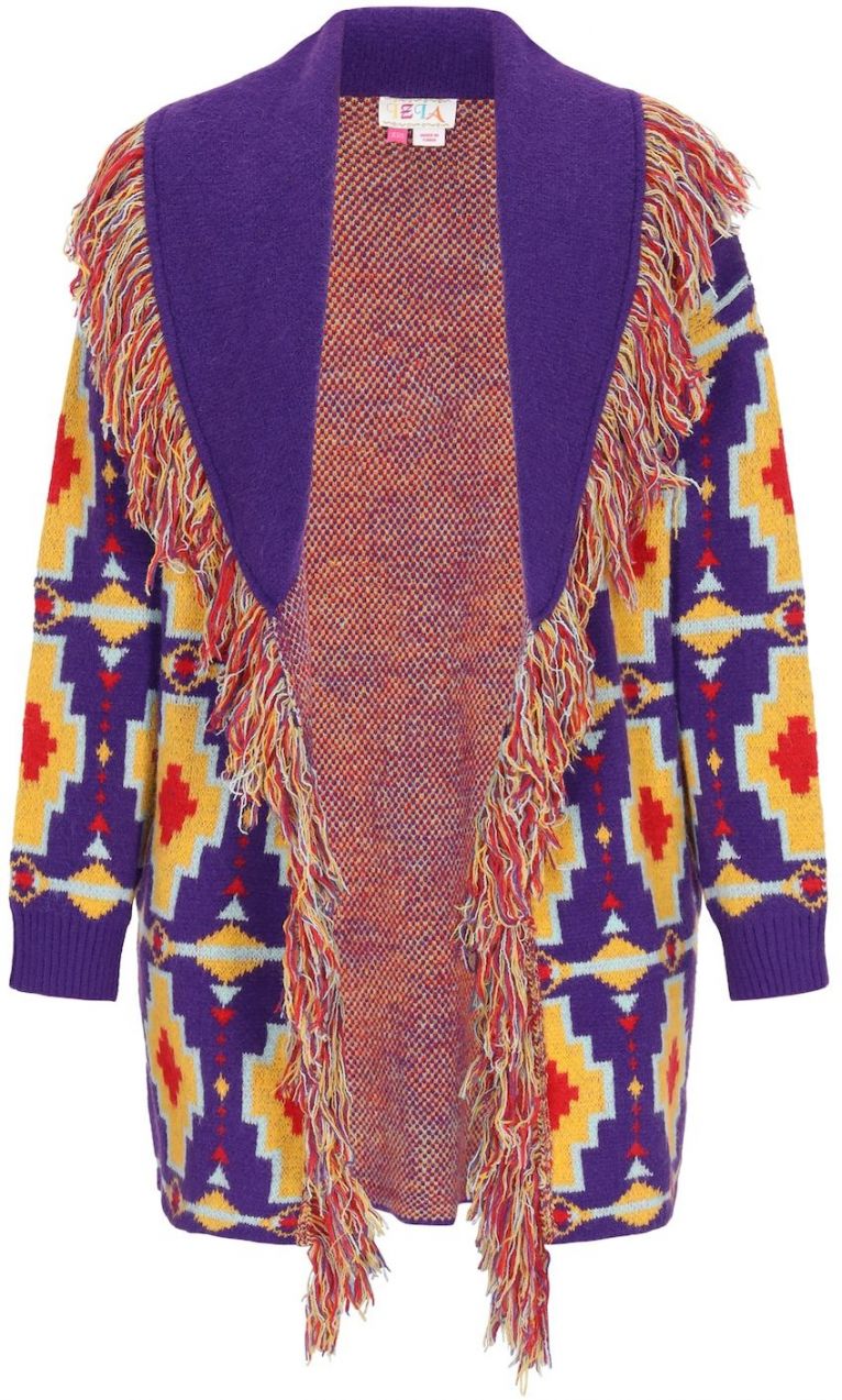 IZIA Kardigán  svetlomodrá / žltá / fialová / oranžovo červená