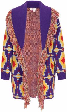 IZIA Kardigán  svetlomodrá / žltá / fialová / oranžovo červená