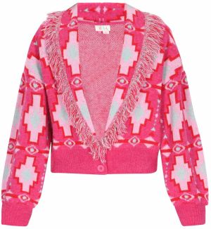 IZIA Kardigán  svetlomodrá / ružová / svetloružová / červená