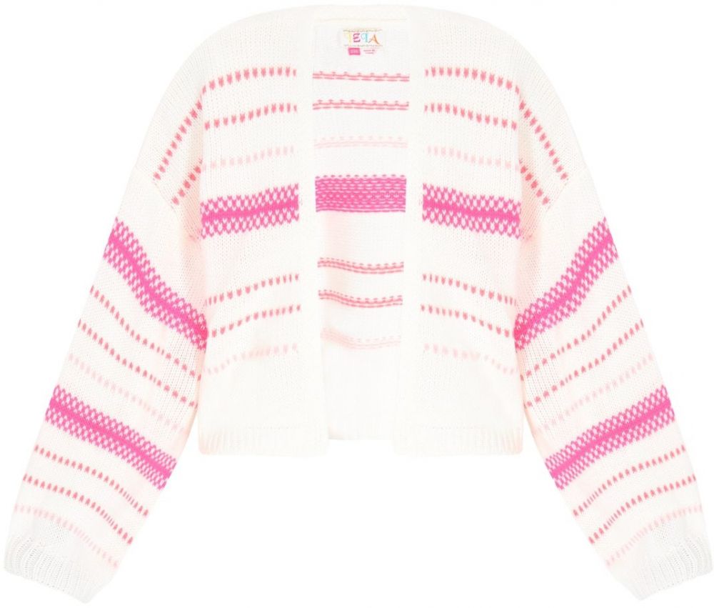 IZIA Kardigán  ružová / šedobiela