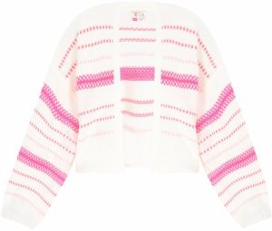 IZIA Kardigán  ružová / šedobiela