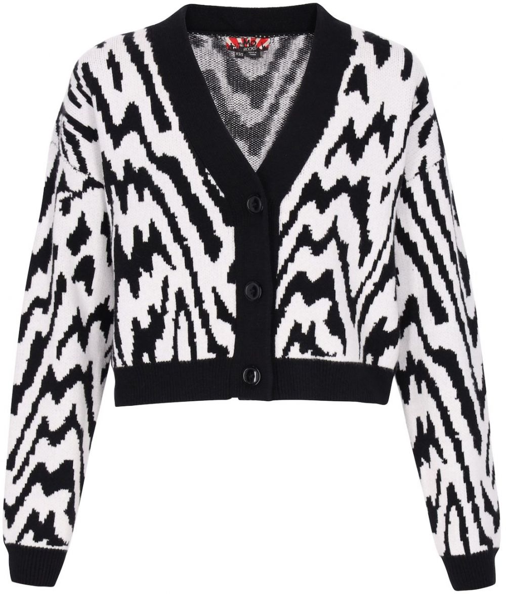 myMo ROCKS Kardigán  čierna / biela