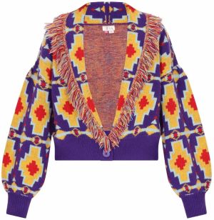 IZIA Kardigán  fialová / krvavo červená
