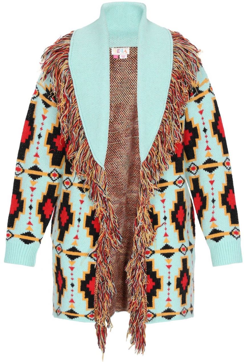 IZIA Kardigán  nebesky modrá / žltá / červená / čierna