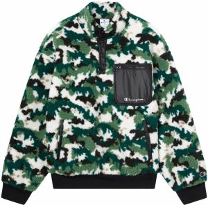 Champion Authentic Athletic Apparel Sveter  zelená / tmavozelená / čierna / biela