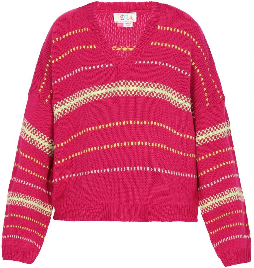 IZIA Sveter  žltá / fuksia