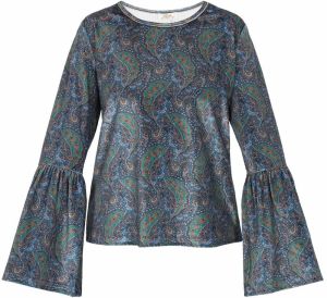 usha FESTIVAL Blúzka  modrá / indigo / tmavozelená