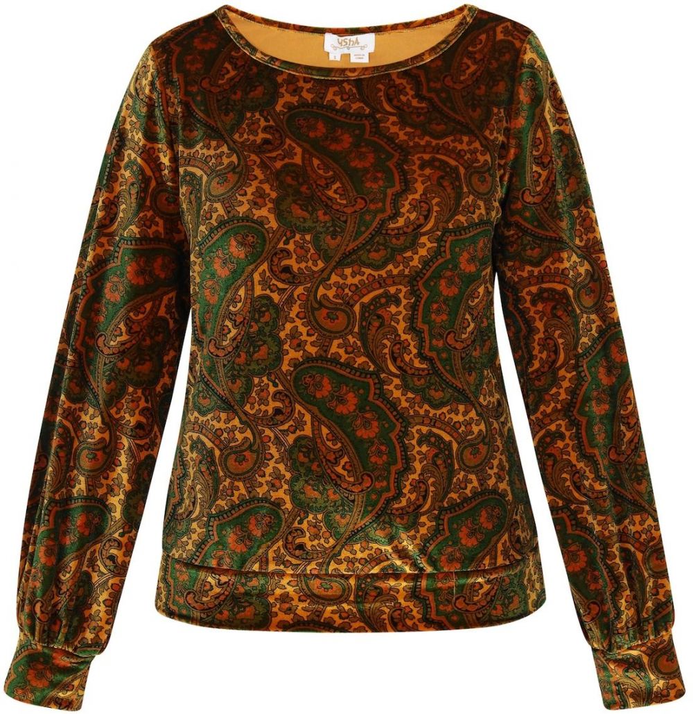 usha FESTIVAL Blúzka  žltá / tmavožltá / kaki