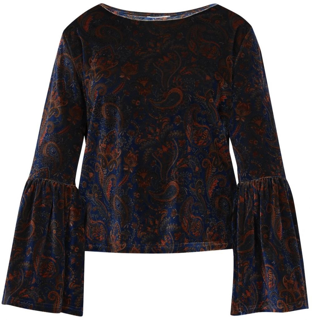 usha FESTIVAL Blúzka  tmavomodrá / hrdzavohnedá