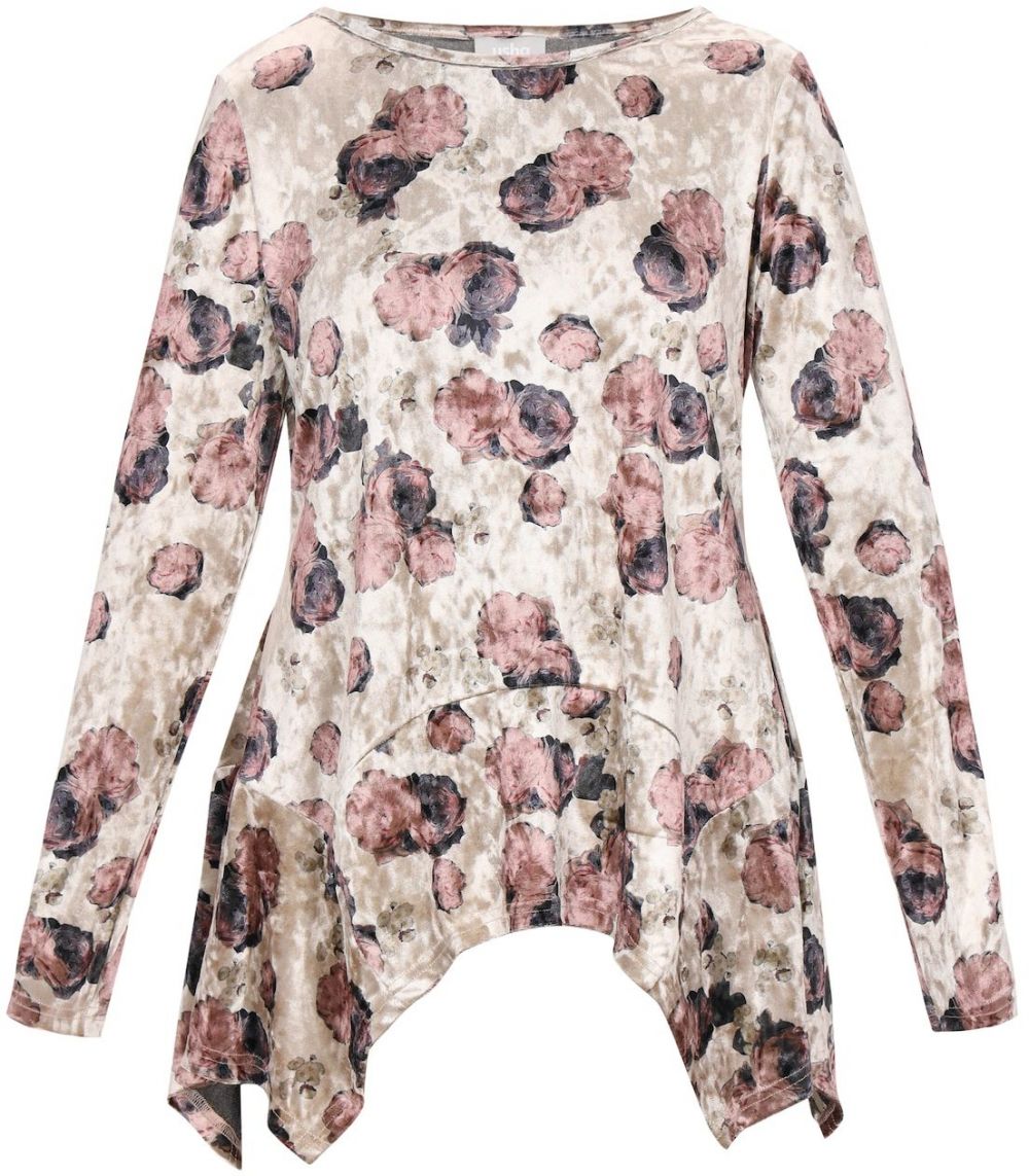 Usha Blúzka  béžová / staroružová / čierna