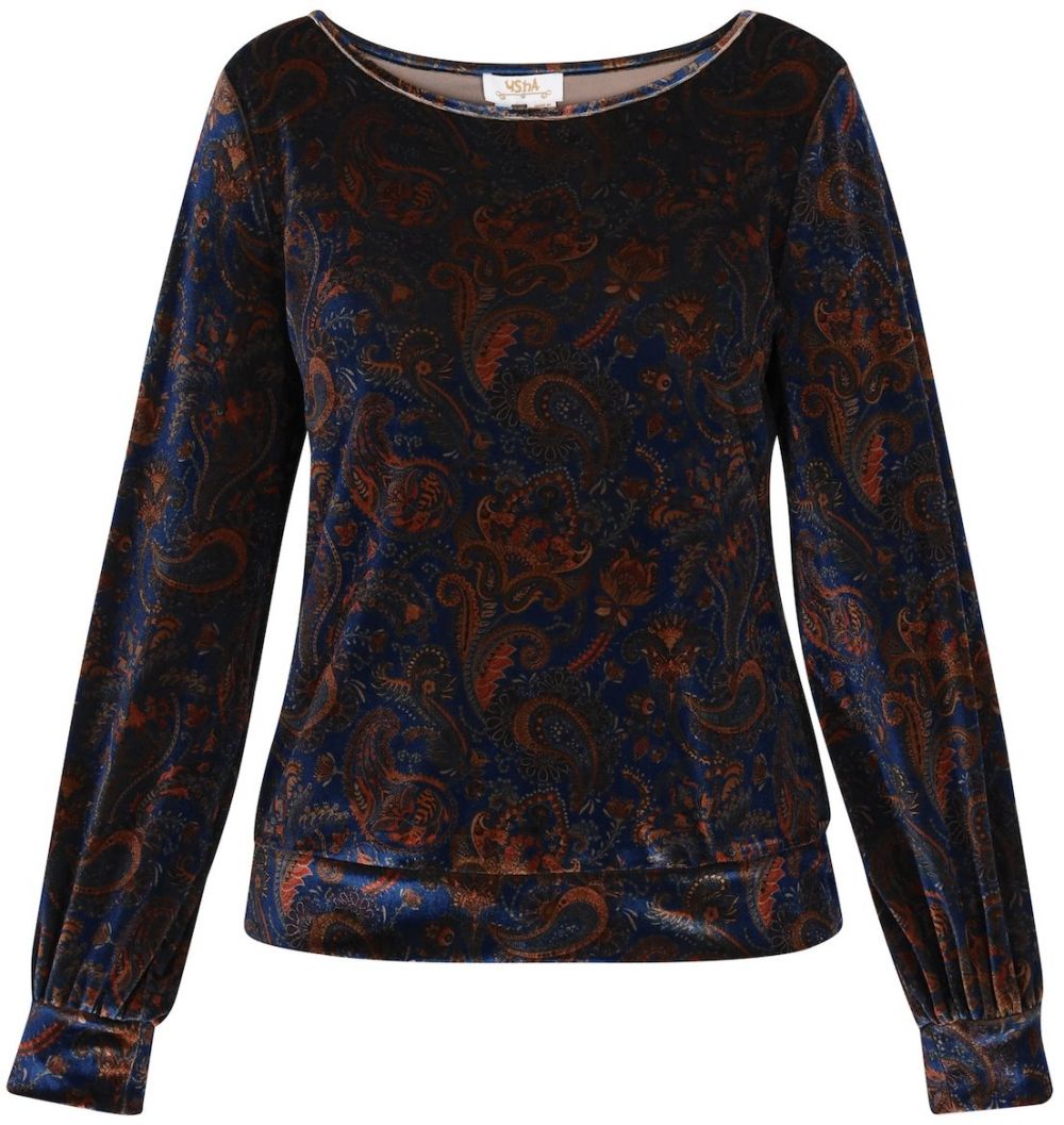 usha FESTIVAL Blúzka  tmavomodrá / hrdzavo červená