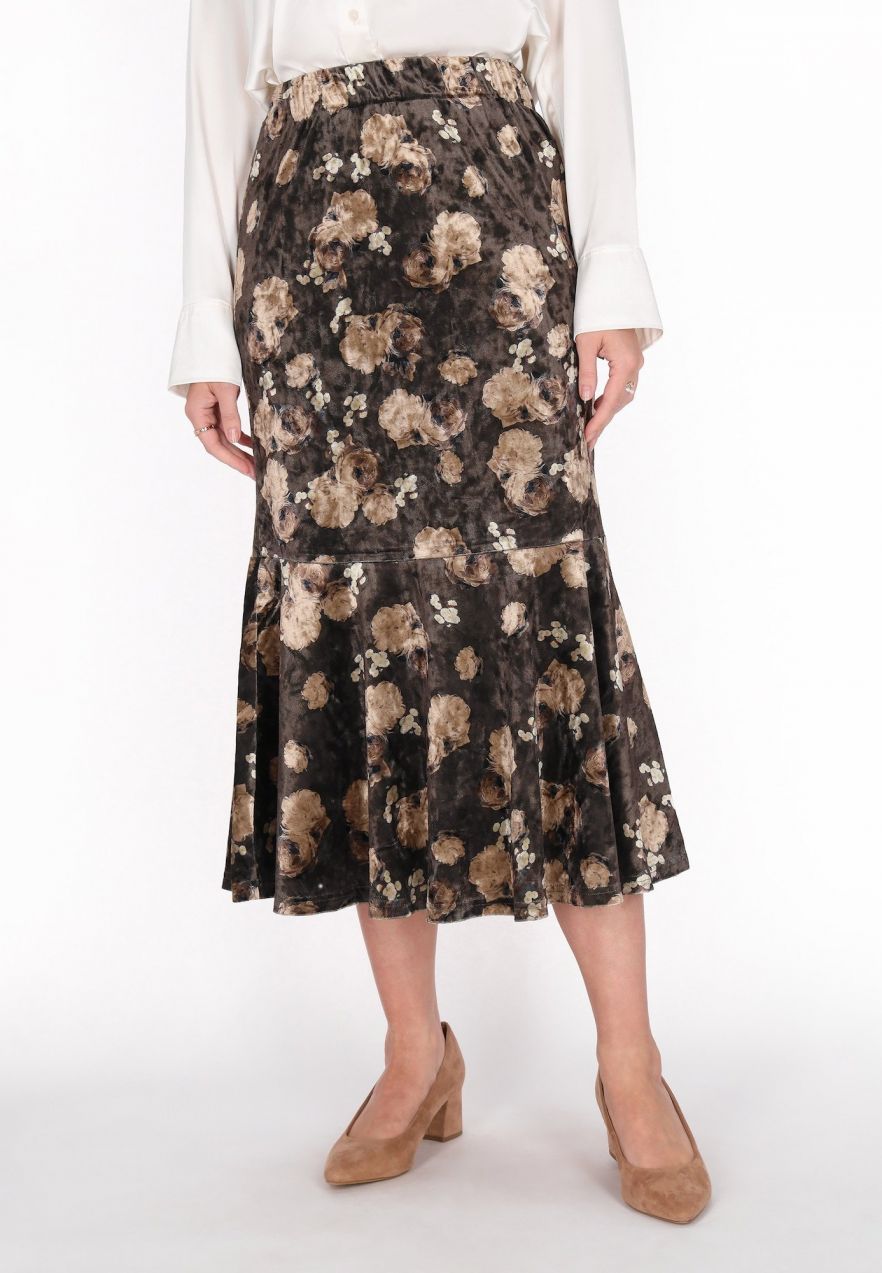 Usha Sukňa  hnedá / zmiešané farby