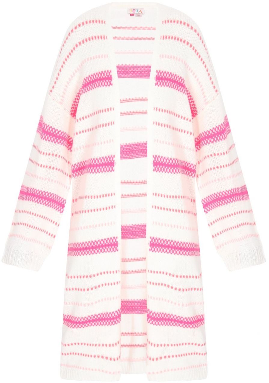 IZIA Kardigán  ružová / ružová / šedobiela
