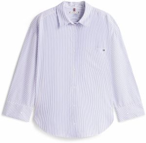 TOMMY HILFIGER Blúzka  modrá / biela