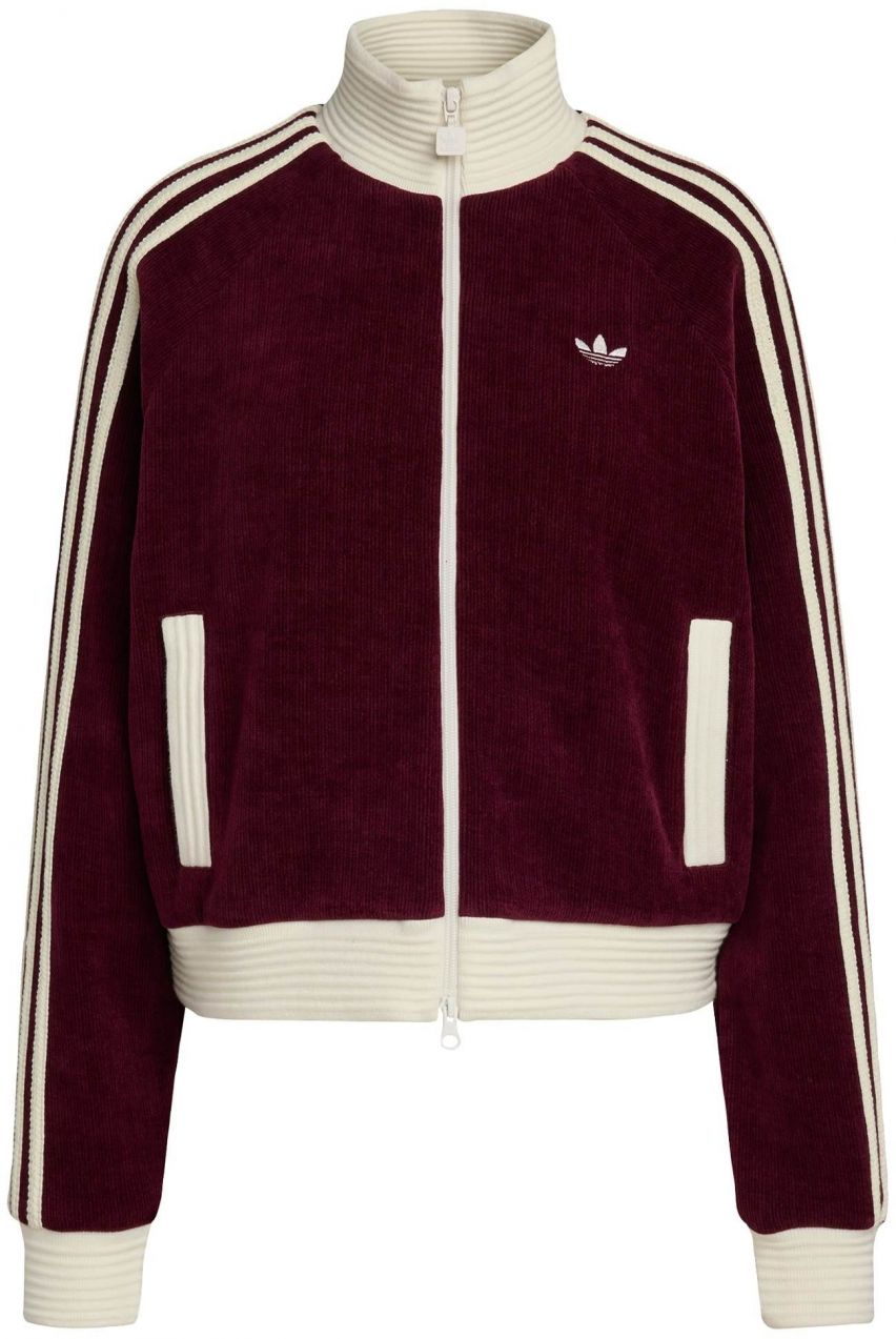 ADIDAS ORIGINALS Kardigán  vínovo červená / biela