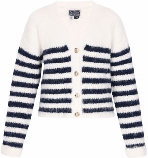 DreiMaster Maritim Kardigán  námornícka modrá / biela