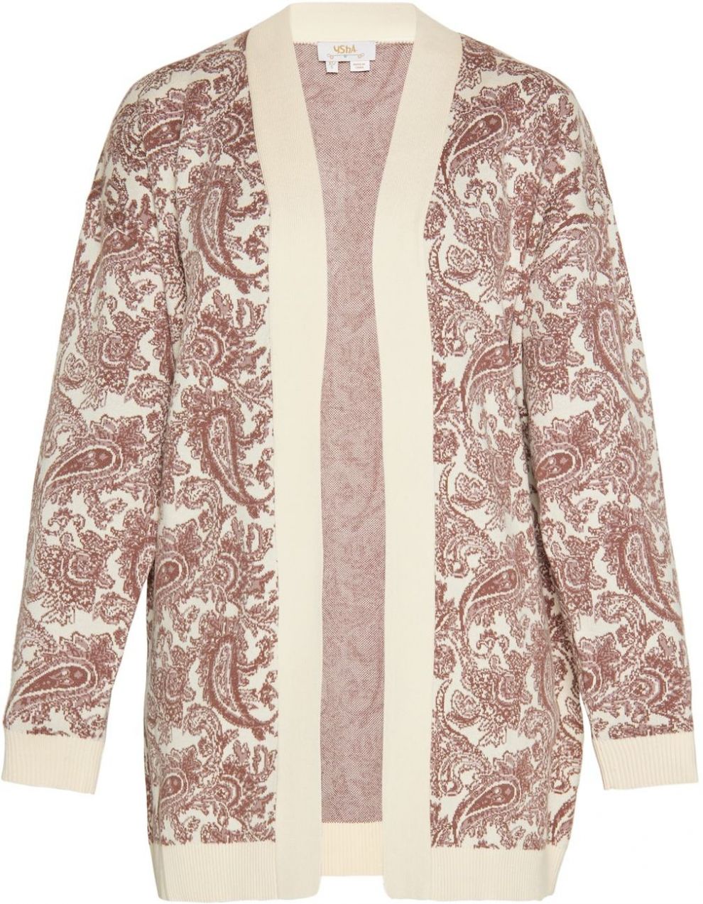 usha FESTIVAL Kardigán  hnedá / šedobiela