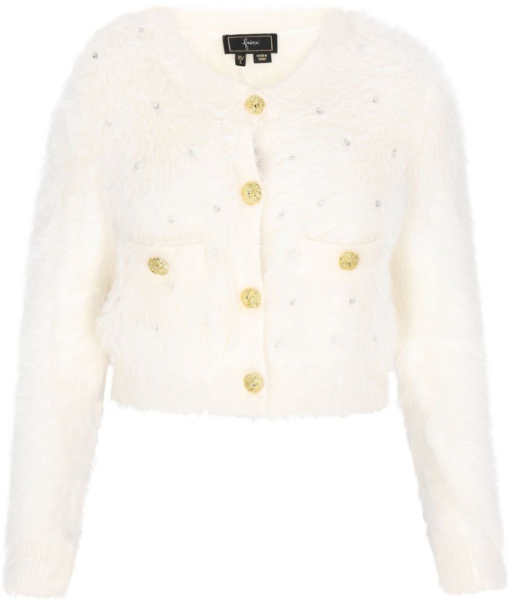 faina Kardigán 'Fashion Look'  šedobiela