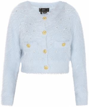 faina Kardigán 'Fashion Look'  svetlomodrá / zlatá / priehľadná
