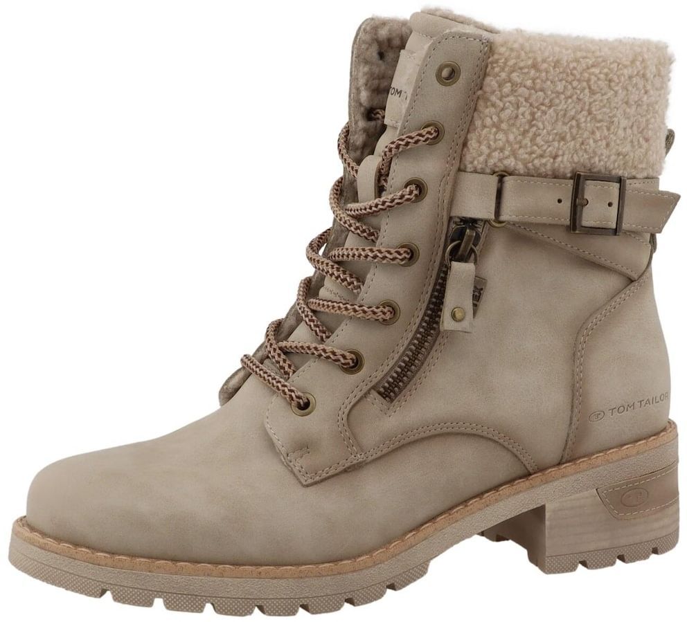 TOM TAILOR Šnurovacie členkové čižmy  tmavošedá