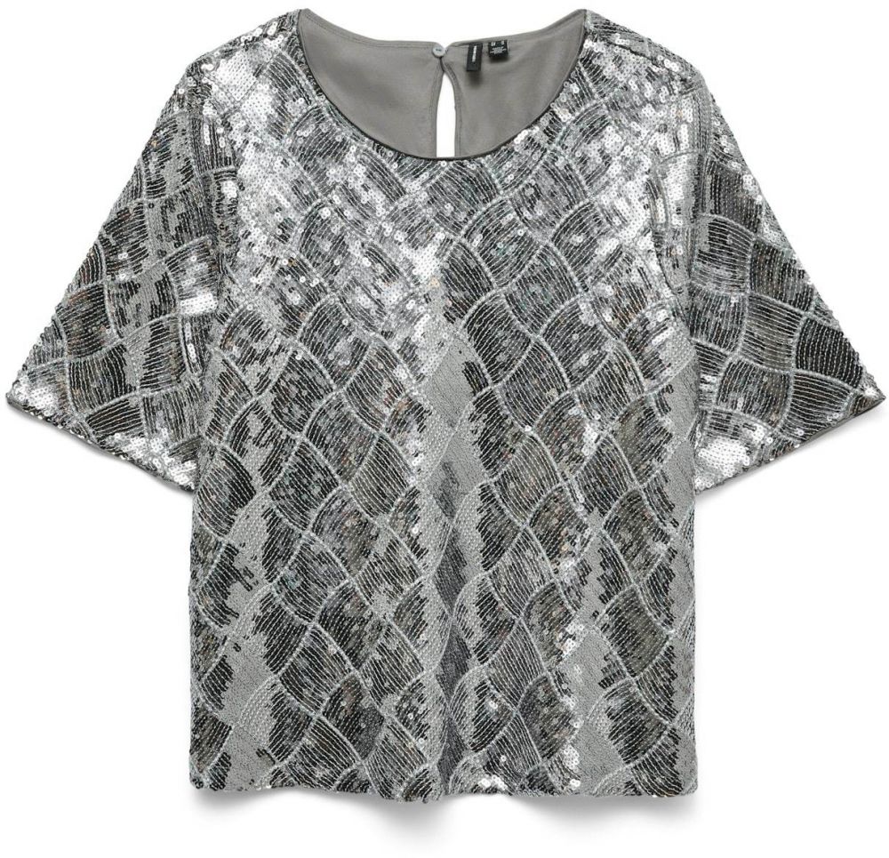 VERO MODA Blúzka  sivá / striebornosivá