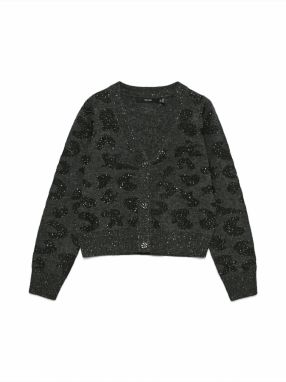 VERO MODA Kardigán 'VMZUZU'  antracitová / tmavosivá / strieborná