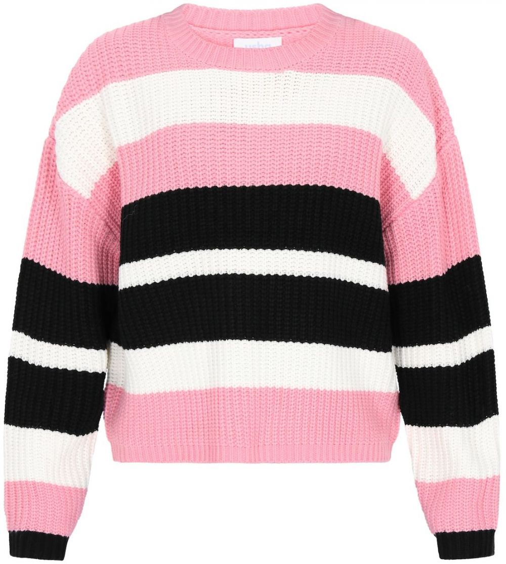 usha BLUE LABEL Sveter  ružová / čierna / biela