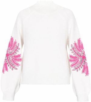 IZIA Sveter  svetloružová / šedobiela