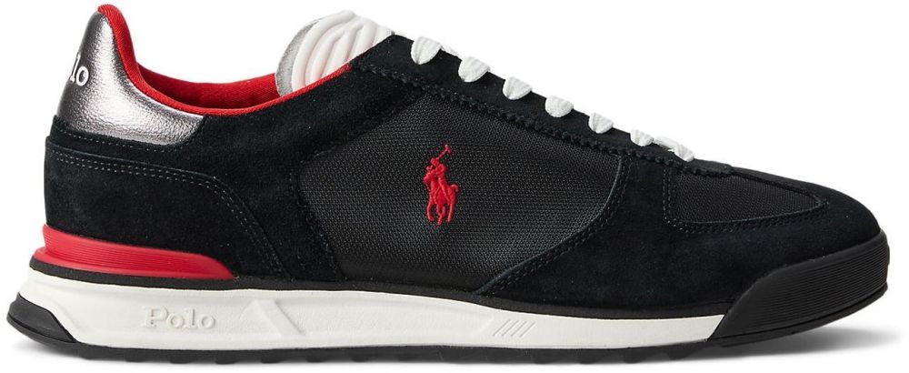 Polo Ralph Lauren Nízke tenisky  ohnivo červená / čierna / strieborná