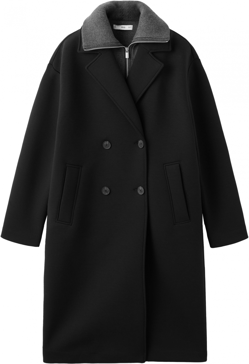 MANGO Prechodný kabát 'NERO'  čierna