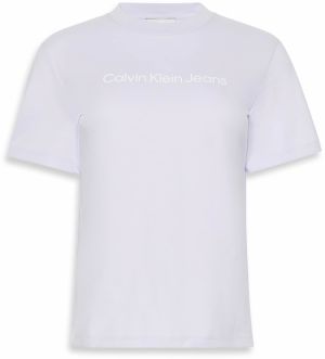 Calvin Klein Jeans Tričko 'CLASSIC'  pastelovo fialová / biela