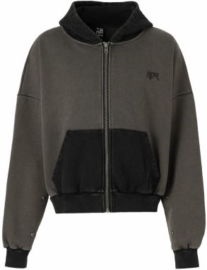 Atelier de roupa Tepláková bunda  tmavosivá / čierna