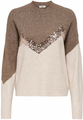 JDY Sveter 'JDYMATILDA'  čokoládová / kapučíno