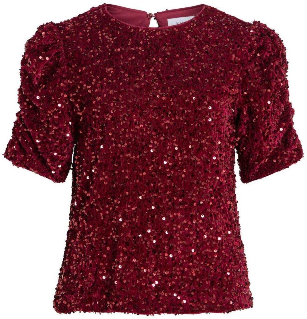 VILA Blúzka 'VIBelieve'  vínovo červená