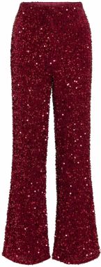 VILA Nohavice 'VIBelieve'  vínovo červená