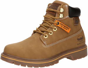 Dockers by Gerli Šnurovacie členkové čižmy  sépiová / tmavohnedá / zlatá