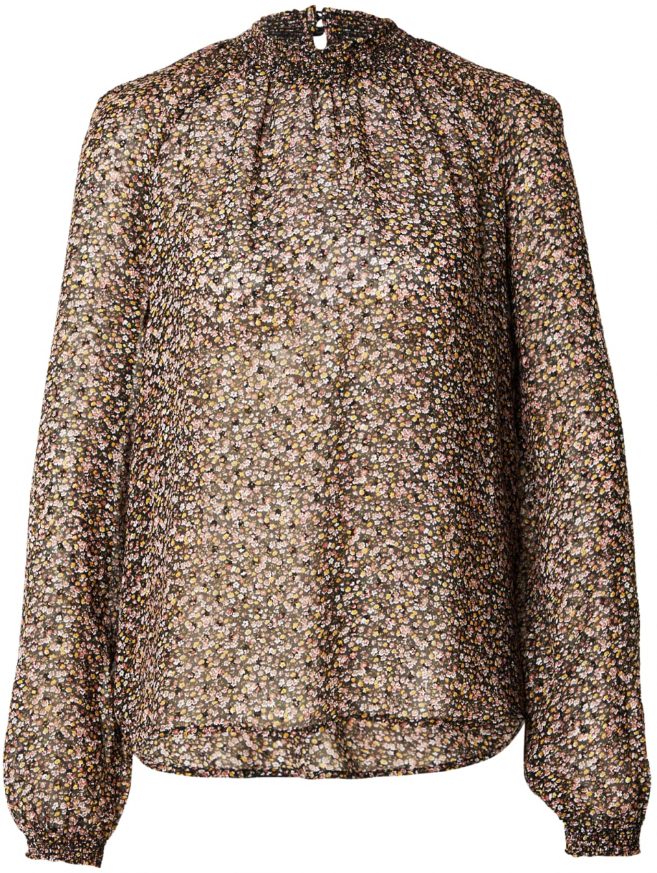 QS Blúzka  žltá / staroružová / čierna