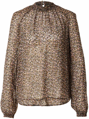 QS Blúzka  žltá / staroružová / čierna