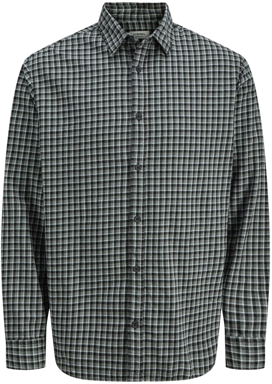 JJ Rebel Košeľa 'JREBINFINTE'  svetlosivá / čierna