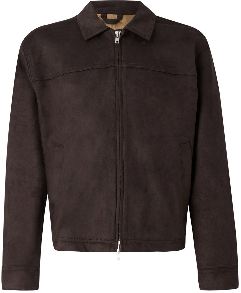 Abercrombie & Fitch Prechodná bunda  tmavohnedá